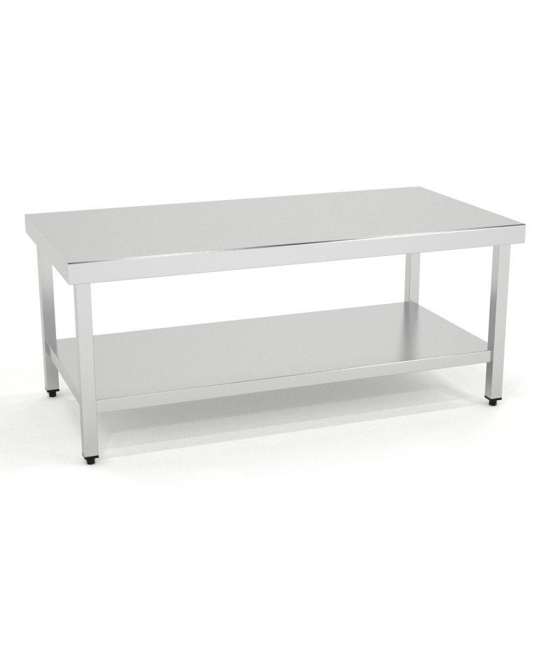 GAMA ENTRY Mesa central con estante SOLDADA - Fondo 600 Y ALTURA 600