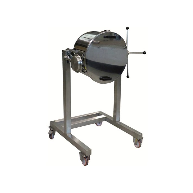 Mezcladora manual de sobremesa para polvos alimentarios, químicos o cosméticos con cuba de 60l