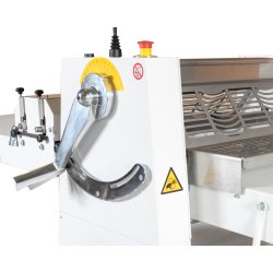 Laminadora de masa PM600 profesional de acero con rodillos ajustables y cintas a velocidad variable