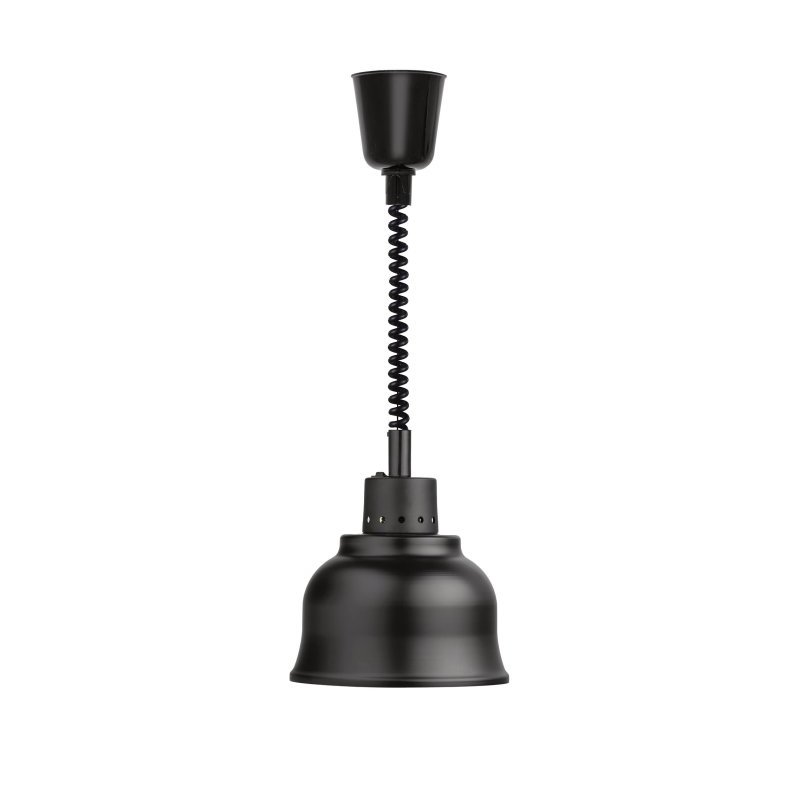 Lámpara de calor Classic de aluminio negro extensible hasta 175cm