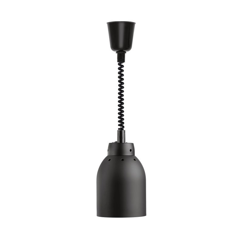 Lámpara de calor MINIMAL de acero en tono negro mate extensible hasta 190 centímetros