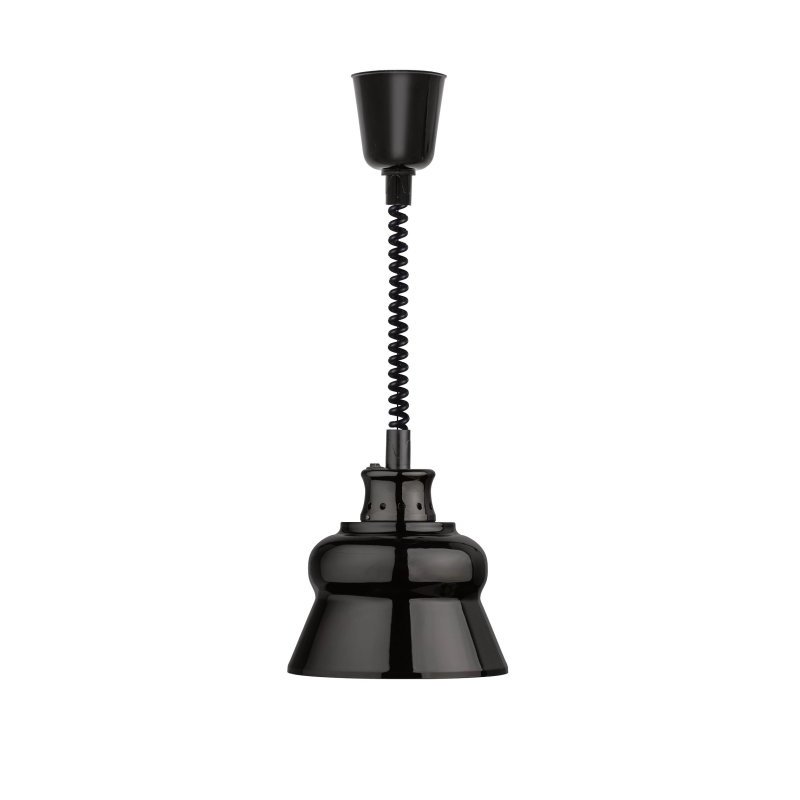 Lámpara de calor RETRO cromada de acero en tono Space Gray extensible hasta 190 centímetros