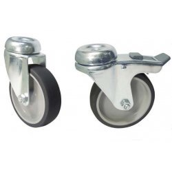 Adaptación de 4 ruedas 100ø (2 con freno) para mesa ENTRY