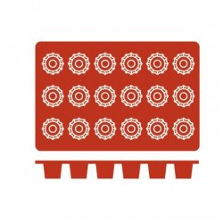 Molde de silicona de tamaño GN 1/3 en forma de Bordelais de 3,5 centímetros