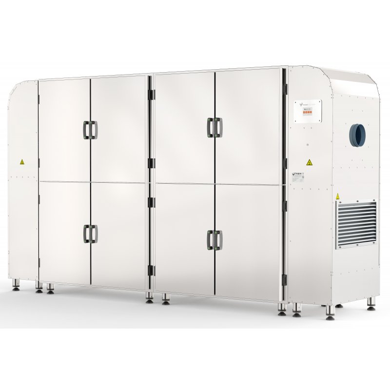 Deshidratador industrial BioMast Plus Twin XL WIFI 144 bandejas 70x50 de doble flujo y pantalla táctil programable
