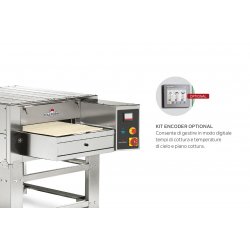 Horno de túnel estático Italforni con cinta de piedra de 79 cm eléctrico