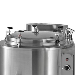 Marmita a gas indirecta con tapa autoclave de presión de 490 Litros SCPIA-500GA