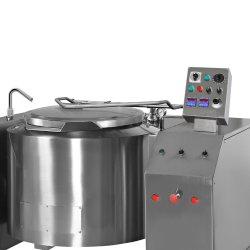 Marmita eléctrica indirecta con mezclador de 110 Litros PEIME-100 con basculación eléctrica - 100ºC
