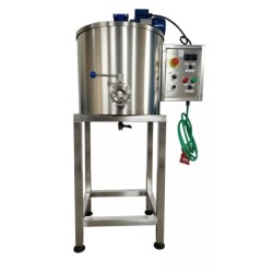 Mini pasteurizadora para leche y quesos de 25 litros con variador de velocidad Scovali