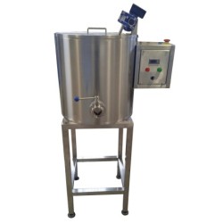 Mini pasteurizadora de leche y quesos de 25 litros con brazo inclinado Scovali