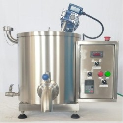 Mini pasteurizador para leche y quesos de 15 litros con variador de velocidad Scovali