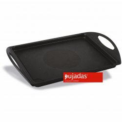 Parrilla plana con asas de aluminio fundición ø 34x26 cm - P153.034