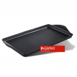 Parrilla plana con asas de aluminio fundición ø 50x30 cm - P153.050