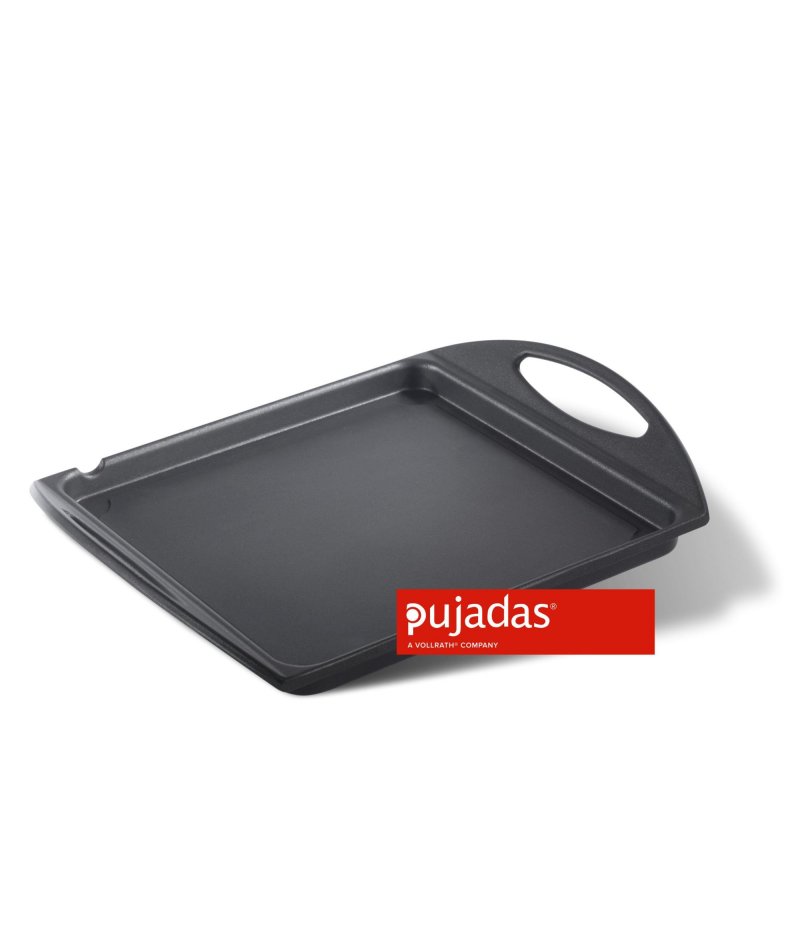 Parrilla plana con asas de aluminio fundición 25x25 cm