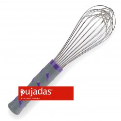 Batidor con mango antiadherente - Largo(cm): 25,5 - Largo mango(cm): 12