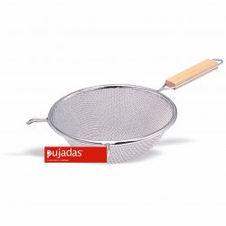 Colador doble malla de acero inoxidable - Diámetro(cm): 13 - Largo(cm): 30 - Luz de malla: 1-3
