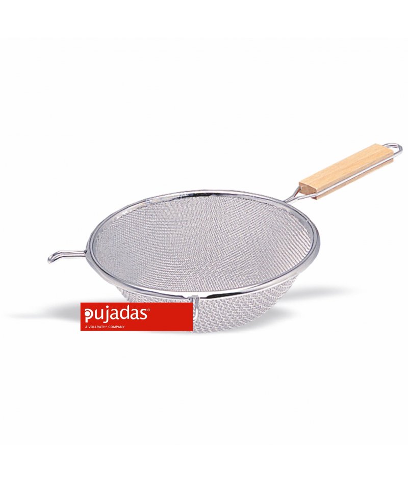 Colador doble malla de acero inoxidable