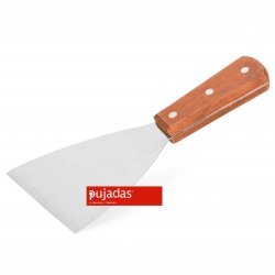 Rasqueta triangular. Mango de madera - Largo: 21 cm.Medidas de la pala: 10,2 x 10 cm.