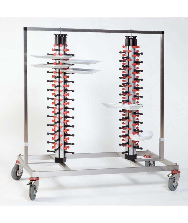 Porta platos de carro para restaurantes y catering Plate Mate Twin de 96 platos