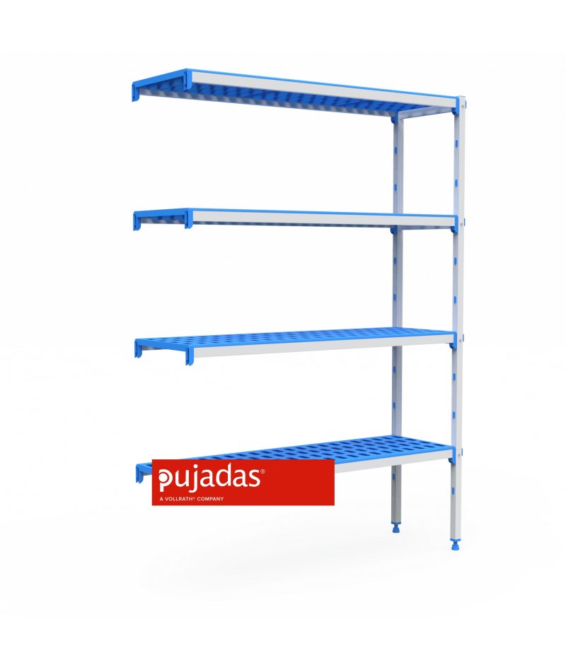 Estantería angular de 4 niveles - Fondo 385 mm