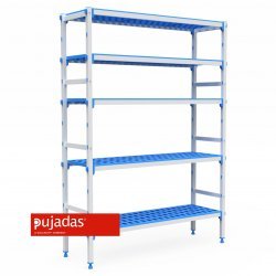 Estantería completa de 5 niveles fondo 555mm - Largo(mm): 715