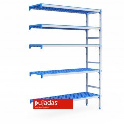 Estantería angular de 5 niveles fondo 385mm - Largo(mm): 685