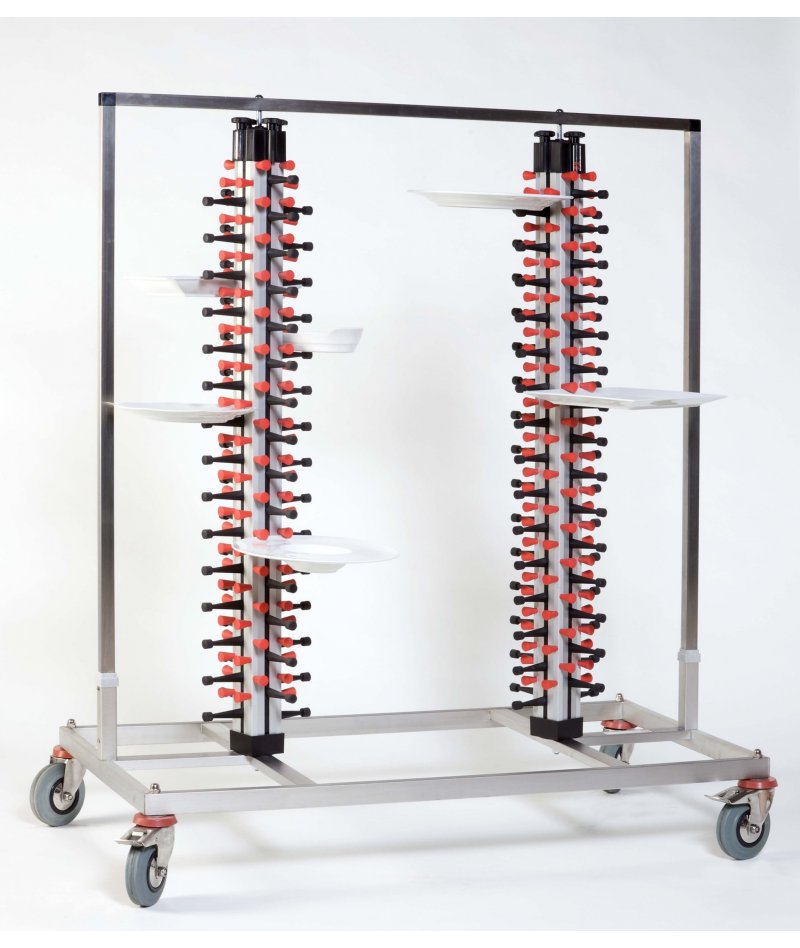 Porta platos de carro para restaurantes y catering Plate Mate Twin de 120 platos