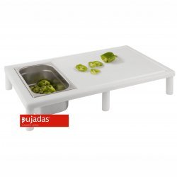 Mesa de corte con ranura HD PE 500 - Medidas(mm): 650x400 - Altura(mm): 110