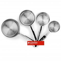 Juego de 4 cazos de medidas inox - Capacidad(ml): 59-78-118-236