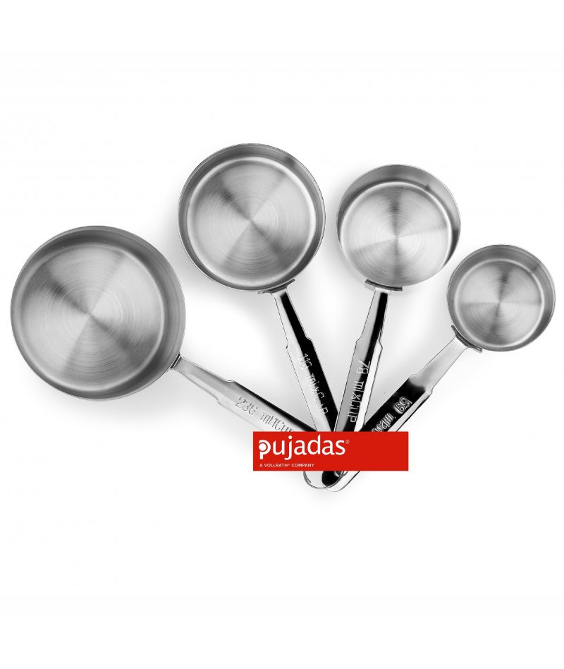 Juego de 4 cazos de medidas inox