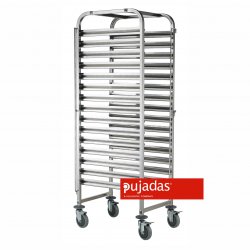 P80.970 - Carro desmontable ligero 15 guías GN 1/1 - Medidas: 455x630x1720 mm