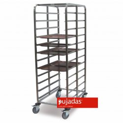 P80.910 - Carro doble para bandejas de comida rápida de 12 Guías - Medida guías: 480x800 mm - Distancia entre guías: 120 mm