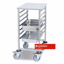 P80.540 - Carro de transporte con 7 Guías para bandejas - Medida guías: GN1/1 - Dimensiones: 455x635x900 mm