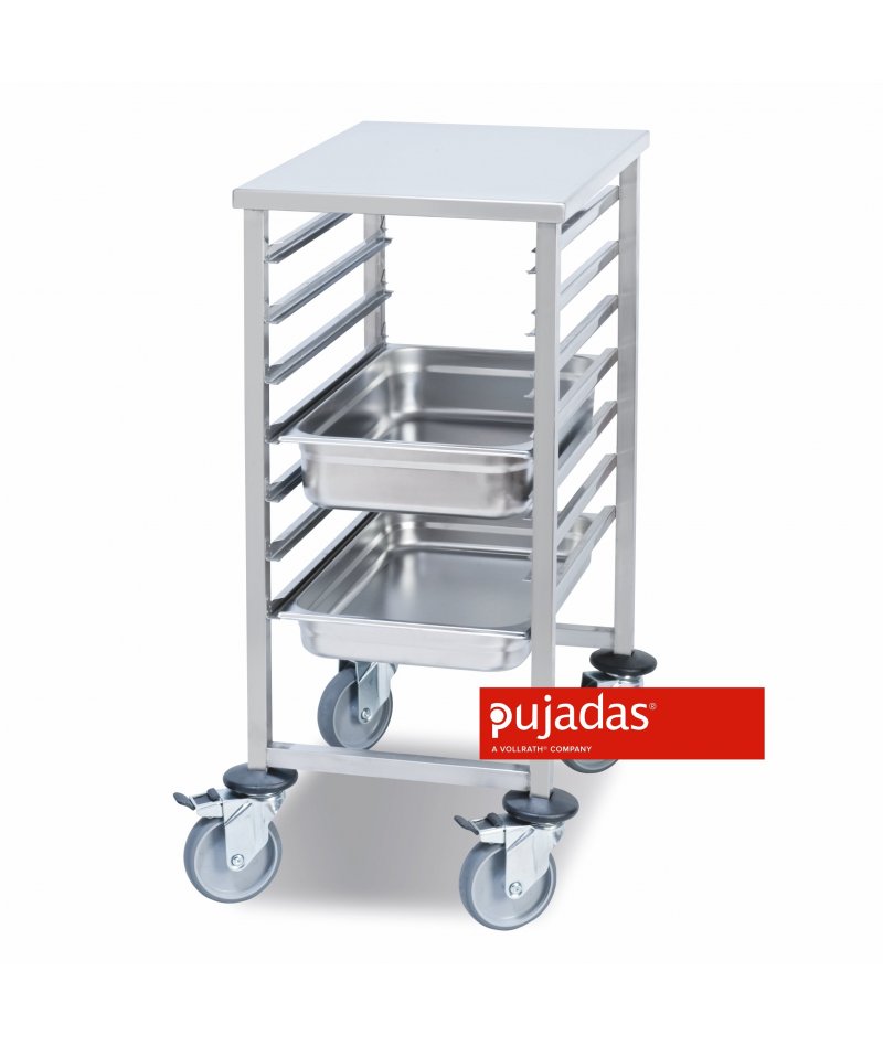 Carro de transporte con 7 Guías para bandejas GN1/1 - GN2/1 - 60x40