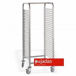 P8087 - Carro desmontable bandejas de pastelería - Medida guías: 600x400 mm. Nº guías: 15 - Distancia entre guías: 85 mm.