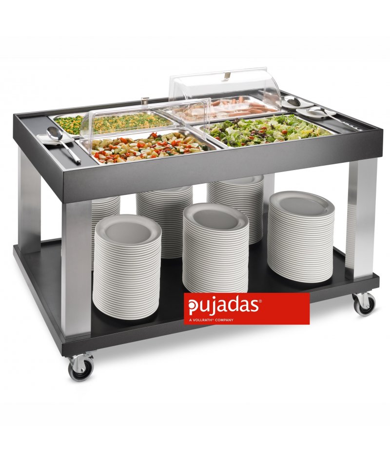 Carro buffet negro 4 GN 1/1