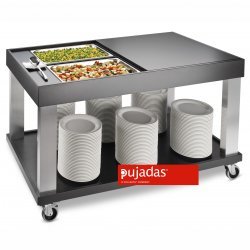 Carro buffet negro 4 GN 1/1
