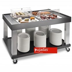 Carro buffet negro 4 GN 1/1