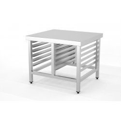 Mesa con soporte de horno con guías estándar soldada IDC75090